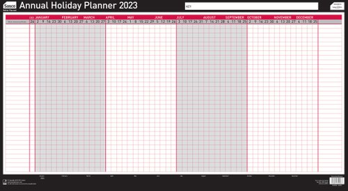 Sasco Holiday Planner Annual 2023 Unmounted 2410206