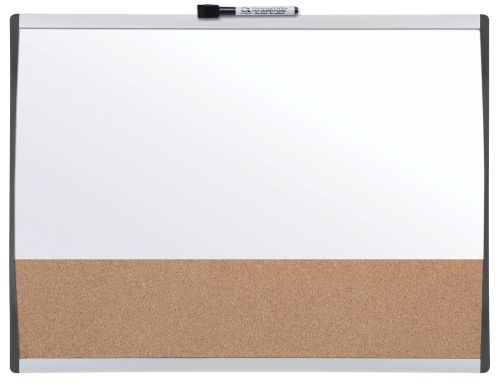 Nobo Combination Board Cork/​Magnetic Whiteboard Arched Frame 585x430mm 1903810