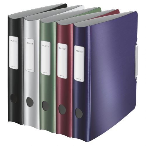 Lever Arch Files Leitz 180 Active Style Lever Arch File Polypropylene A4 60mm Spine Width Assorted (Pack 5) 11090099