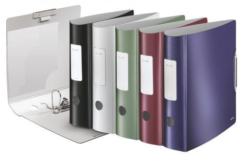Lever Arch Files Leitz 180 Active Style Lever Arch File Polypropylene A4 80mm Spine Width Assorted (Pack 5) 11080099
