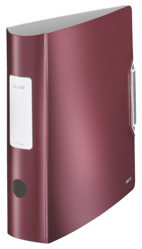 Lever Arch Files Leitz 180 Active Style Lever Arch File Polypropylene A4 80mm Spine Width Garnet Red (Pack 5) 11080028