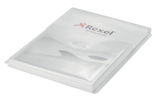 Plastic Pockets Rexel Expanding Multi Punched Pocket Polypropylene A4 170 Micron Top Opening Clear (Pack 5) 2104223