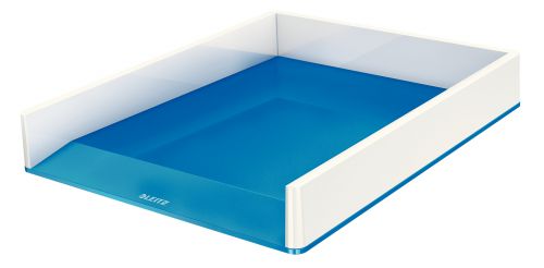 Leitz WOW Dual Colour Letter Tray A4/​Foolscap Portrait White/​Blue 53611036