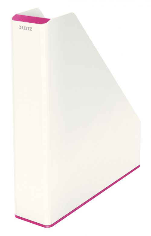 Leitz WOW Dual Colour Magazine File A4 White/​Pink 53621023