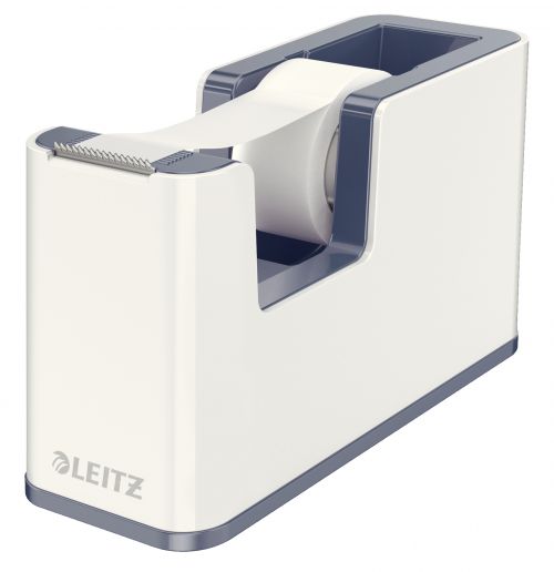 Leitz WOW Dual Colour Tape Dispenser for 19mm Tapes White/Grey 53641001