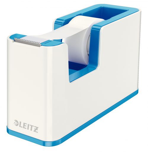 Leitz WOW Dual Colour Tape Dispenser for 19mm Tapes White/Blue 53641036