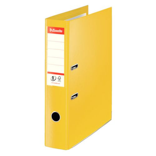 Esselte+No.1+VIVIDA+Lever+Arch+File+Foolscap+Polypropylene+75mm%2C+VIVIDA+Yellow+-+Outer+carton+of+10