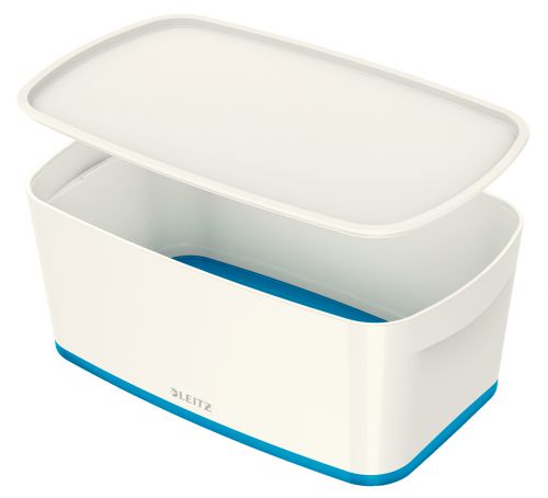 Leitz MyBox Small with Lid WOW White Blue
