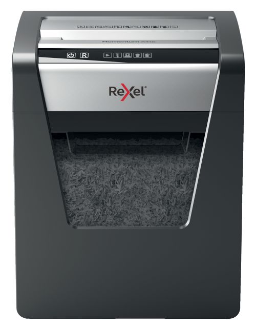 Rexel Momentum X415 Cross-Cut Paper Shredder Black 2104576