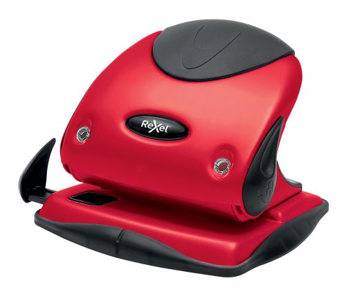 Hole Punches Rexel Choices P225 2 Hole Punch Metal 16 Sheet Red 2115692