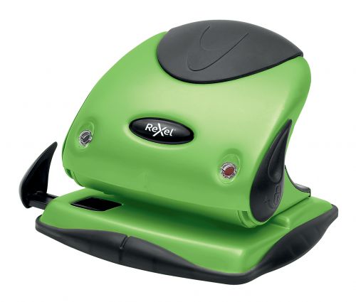 Hole Punches Rexel Choices P225 2 Hole Punch Metal 16 Sheet Green 2115694
