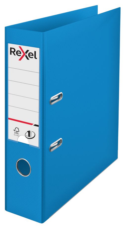 Rexel Choices Lever Arch File Polypropylene A4 75mm Spine Width Blue (Pack 10) 2115503