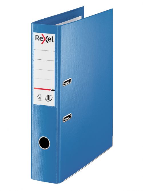 Lever Arch Files Rexel Choices Lever Arch File Polypropylene Foolscap 75mm Spine Width Blue (Pack 10) 2115512