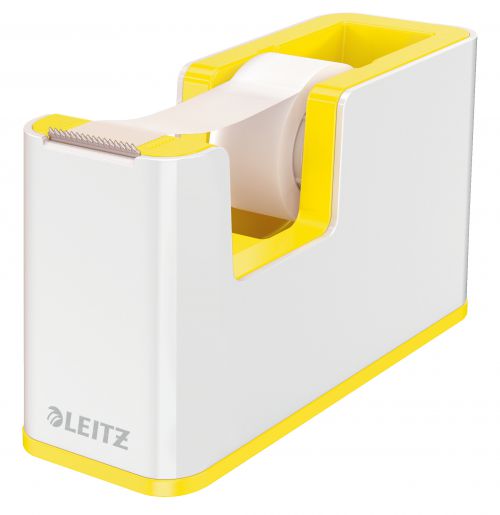 Tape Dispensers Leitz WOW Tape Dispenser White/Yellow 53641016
