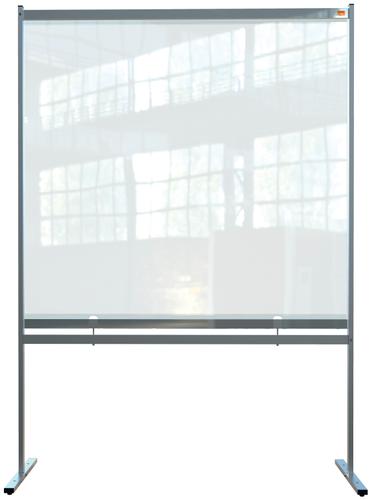 Straight Tops Nobo Premium Plus PVC Free Standing Protective Room Divider Screen 1480x2060mm Clear 1915551