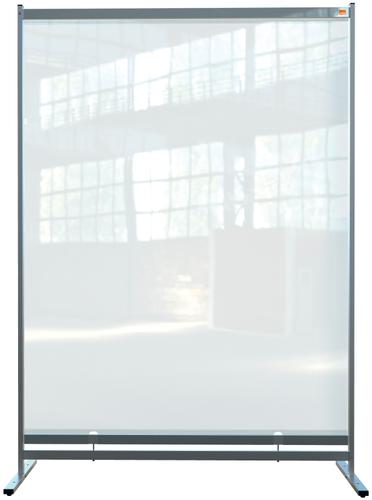 Straight Tops Nobo Premium Plus PVC Free Standing Protective Room Divider Screen 1480x2060mm Clear 1915553