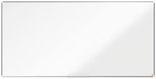 Nobo Premium Plus Non Magnetic Melamine Whiteboard Aluminium Frame 2400x1000mm 1915454
