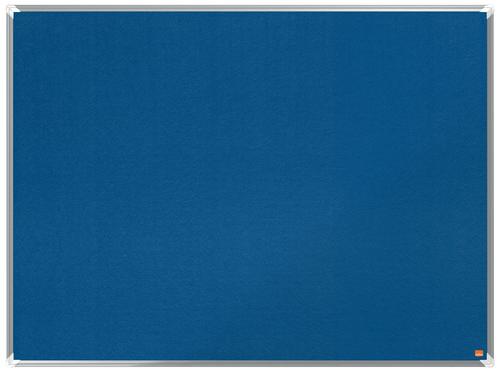 Felt Nobo Premium Plus Blue Felt Noticeboard Aluminium Frame 1200x900mm 1915189