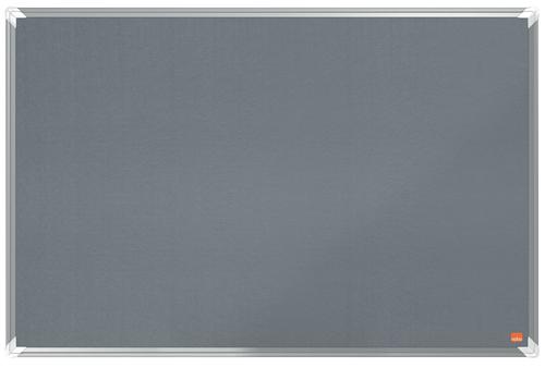 Felt Nobo Premium Plus Grey Felt Noticeboard Aluminium Frame 900x600mm 1915195