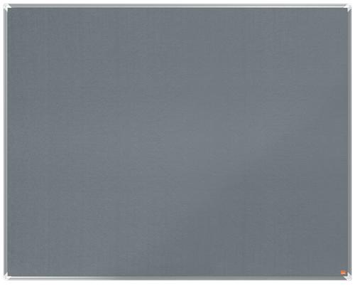 Felt Nobo Premium Plus Grey Felt Noticeboard Aluminium Frame 1500x1200mm 1915198