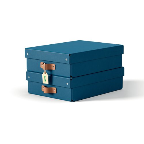 Leitz Puro Storage Box with lid, medium low, 8L, 100% recycled card, pack of 2 Leitz Puro Storage Box with lid, medium low, 8L, 100% recycled card, pack of 2