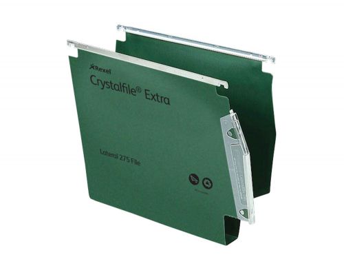 Rexel+Crystalfile+Extra+Lateral+File+Polypropylene+30mm+Wide-base+A4+Green+Ref+70640+%5BPack+25%5D