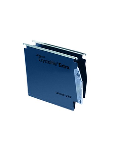 Rexel Crystalfile Extra 50mm Lateral File Blue (Pack of 25) 71765