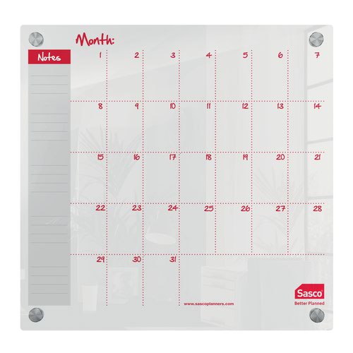 Planners Sasco Month Planner Acrylic Mounted 450 x 450mm 2410188