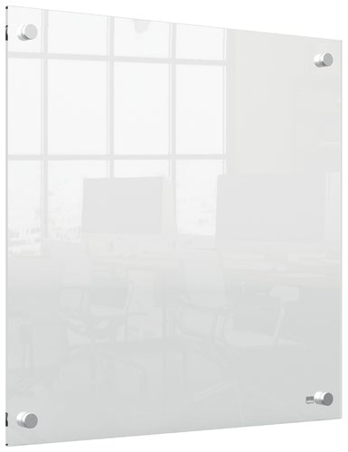 Non-Magnetic Nobo Transparent Acrylic Mini Whiteboard Wall Mounted 450x450mm 1915620