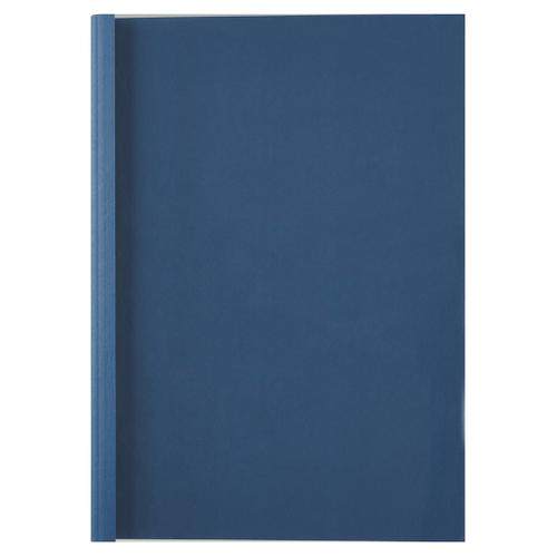 GBC Thermal Binding Cover A4 1.5mm Clear PVC Front Royal Blue Leathergrain Back (Pack 100)
