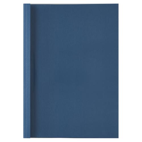 Thermal Bind Covers GBC Thermal Binding Cover A4 4mm Clear PVC Front Royal Blue Leathergrain Back (Pack 100)