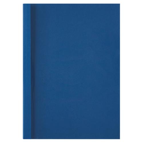 GBC Thermal Binding Cover A4 6mm Clear PVC Front Royal Blue Leathergrain Back (Pack 100)