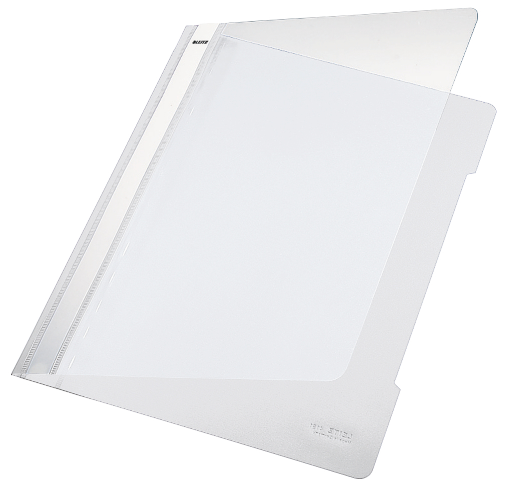 L:PLAS FILE A4 FRONT RECYCLED CLR WHITE