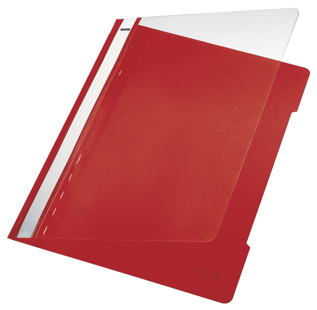 L:PLAS FILE A4 FRONT RECYCLED CLEAR RED