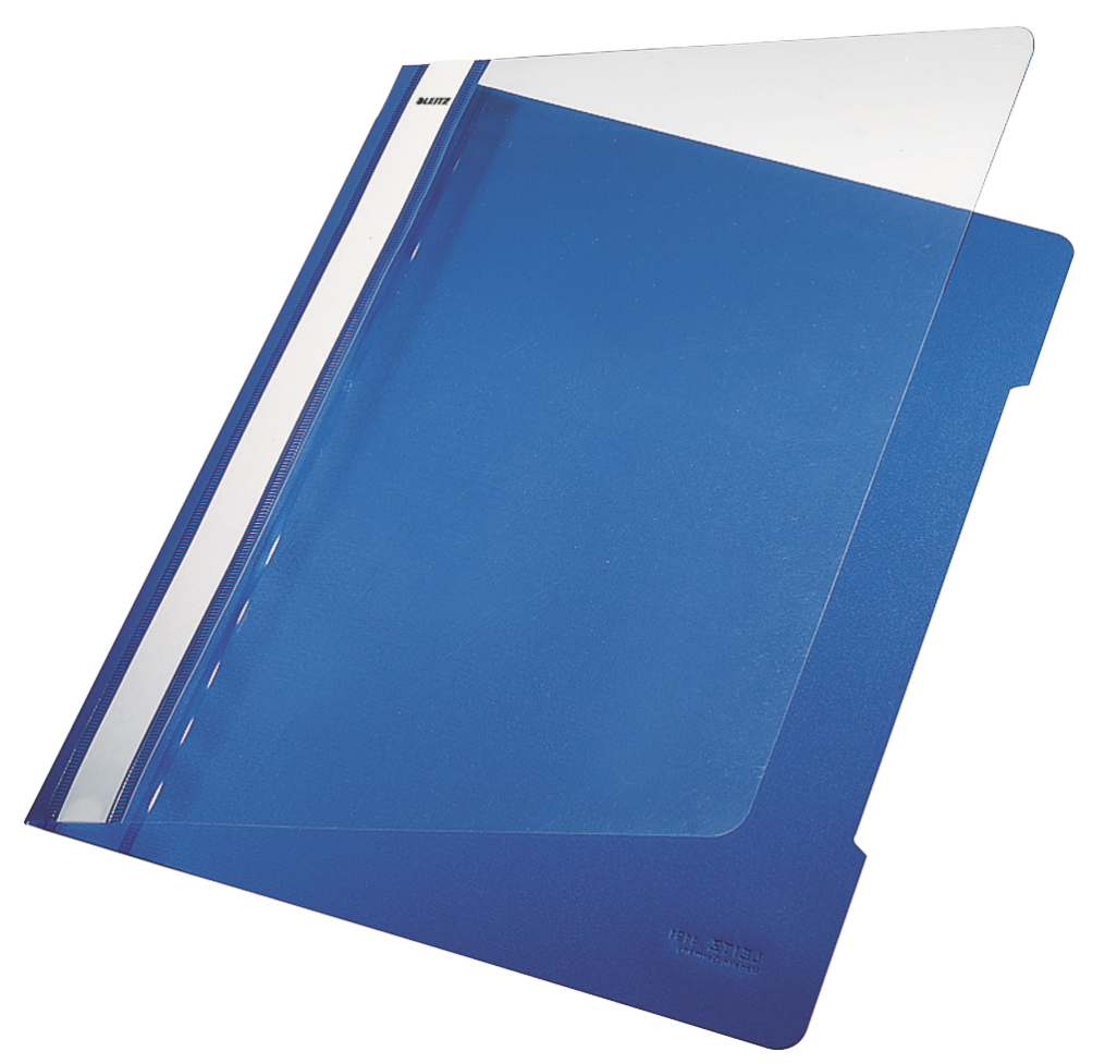 L:PLAS FILE A4 FRONT RECYCLED CLEAR BLUE