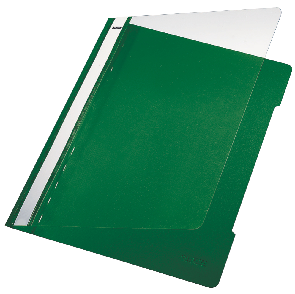 L:PLAS FILE A4 FRONT RECYCLED CLEAR GRN