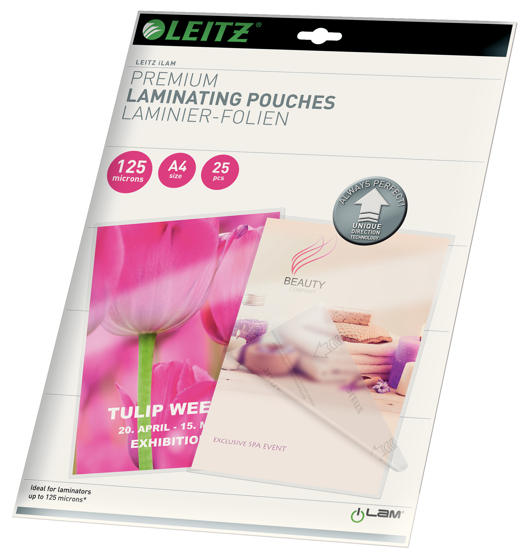 LEITZ LAMINATOR POUCH A4 250MIC PK25