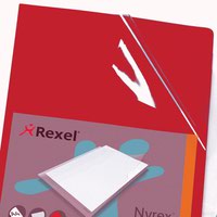 REXEL NYREX CUT FLUSH FOLDER A4 RED