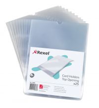 REXEL CARD HOLDER O/S/EDGE A5 12093 PK25