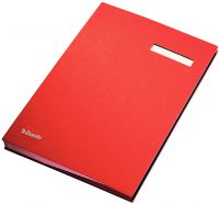 E:SIGNATURE BOOK 20TABS RED