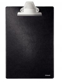 E:CLIPBOARD A4 HEAVY DUTY GLUED BLACK