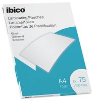Ibico Gloss A4 Laminating Pouches 150 Micron Crystal clear (Pack 100)