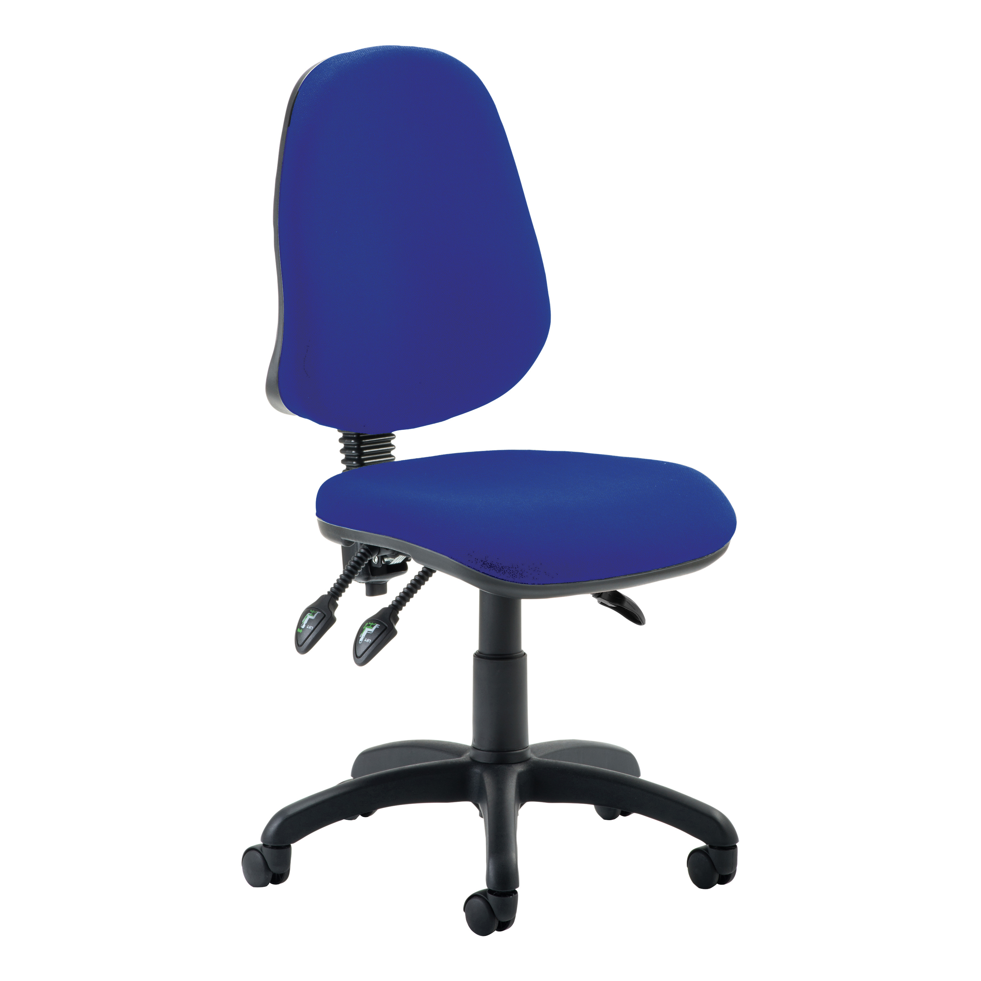 Trexus 3 Lever High Back Asynchronous Chair Blue 480x450x490-590mm Ref OP000032 Trexus 3 Lever High Back Asynchronous Chair Blue 480x450x490-590mm Ref OP000032