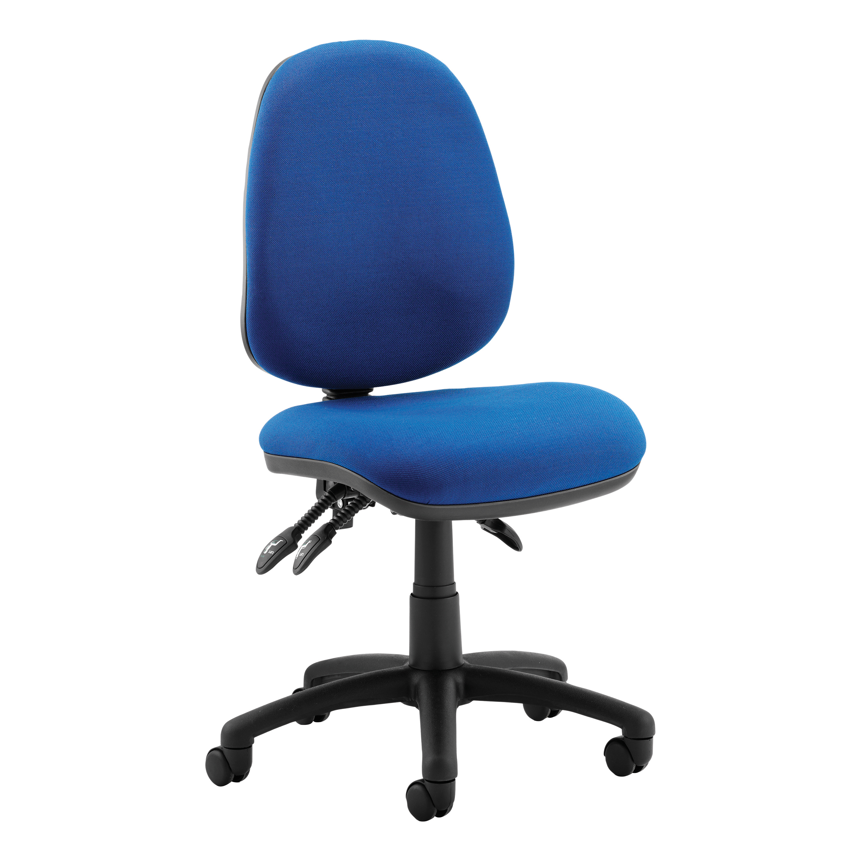 TrexusP 3 Lever High Back Asynchronous Chair Blue 500x450x450-570mm Ref OP000083 TrexusP 3 Lever High Back Asynchronous Chair Blue 500x450x450-570mm Ref OP000083