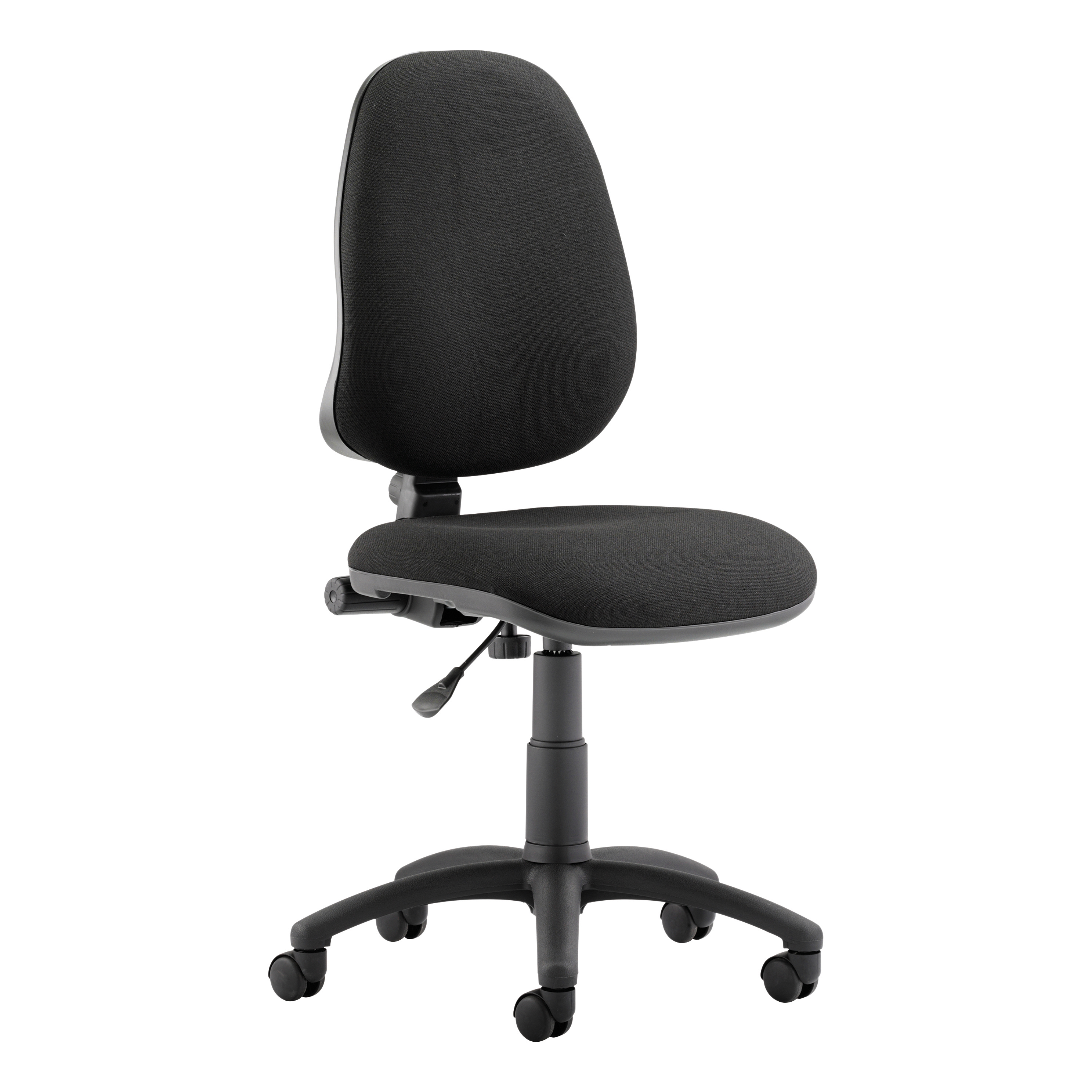 Trexus 1 Lever High Back Permanent Contact Chair Black 480x450x460-580mm Ref OP000158 Trexus 1 Lever High Back Permanent Contact Chair Black 480x450x460-580mm Ref OP000158