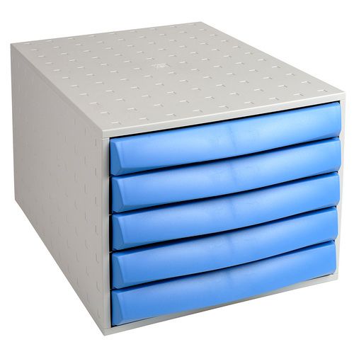 165834 Exacompta Drawer Set Plastic 5 Closed Drawers A4 Plus