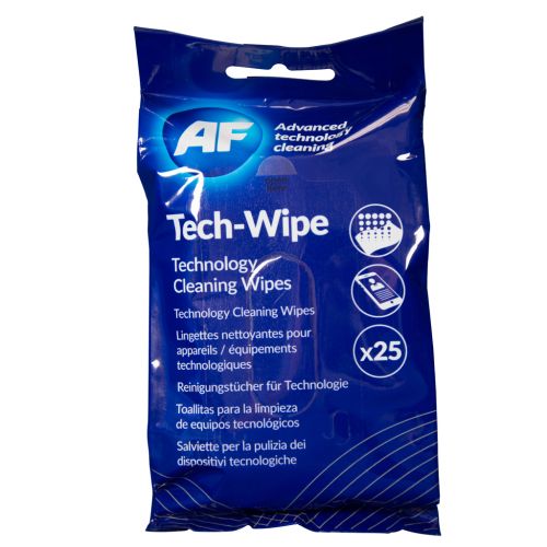 AF Mobile Technology Cleaning Wipes (Pack of 25) AMTW025P