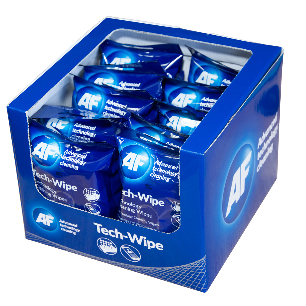 AF Mobile Technology Cleaning Wipes Flat Pack (Pack 25)