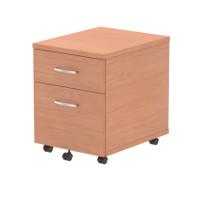 IMPULSE MOBILE PEDESTAL IN BEECH (2 DRAW