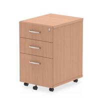 IMPULSE MOBILE PEDESTAL IN BEECH (3 DRAW